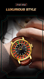 LIGE Men’s Luxury Roulette Dial Quartz Watch – Waterproof, Luminous & Stylish Design