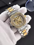 LONGLUX Men's Automatic Skeleton Watch – Luxury Stainless Steel Mechanical Watch, Waterproof Design