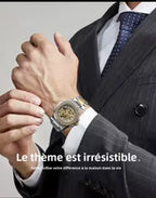 LONGLUX Men's Automatic Skeleton Watch – Luxury Stainless Steel Mechanical Watch, Waterproof Design