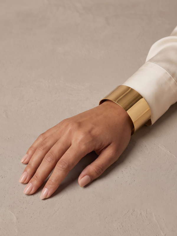 Wide Glossy Cuff Bangle