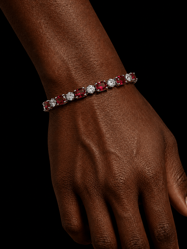 Ruby Ice Bracelet