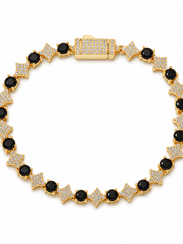 Stardust Tennis Bracelet Gold·Black