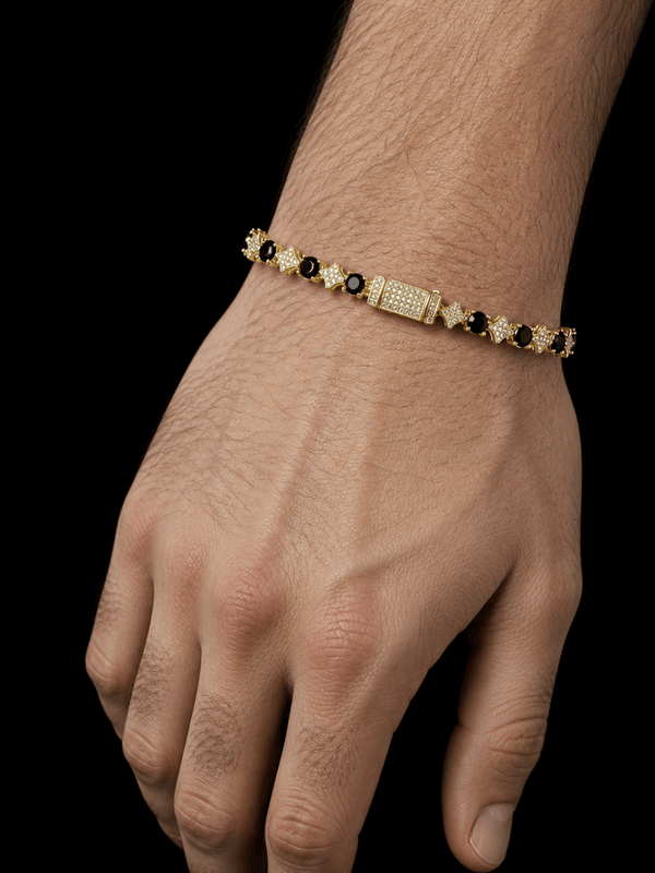 Stardust Tennis Bracelet Gold·Black